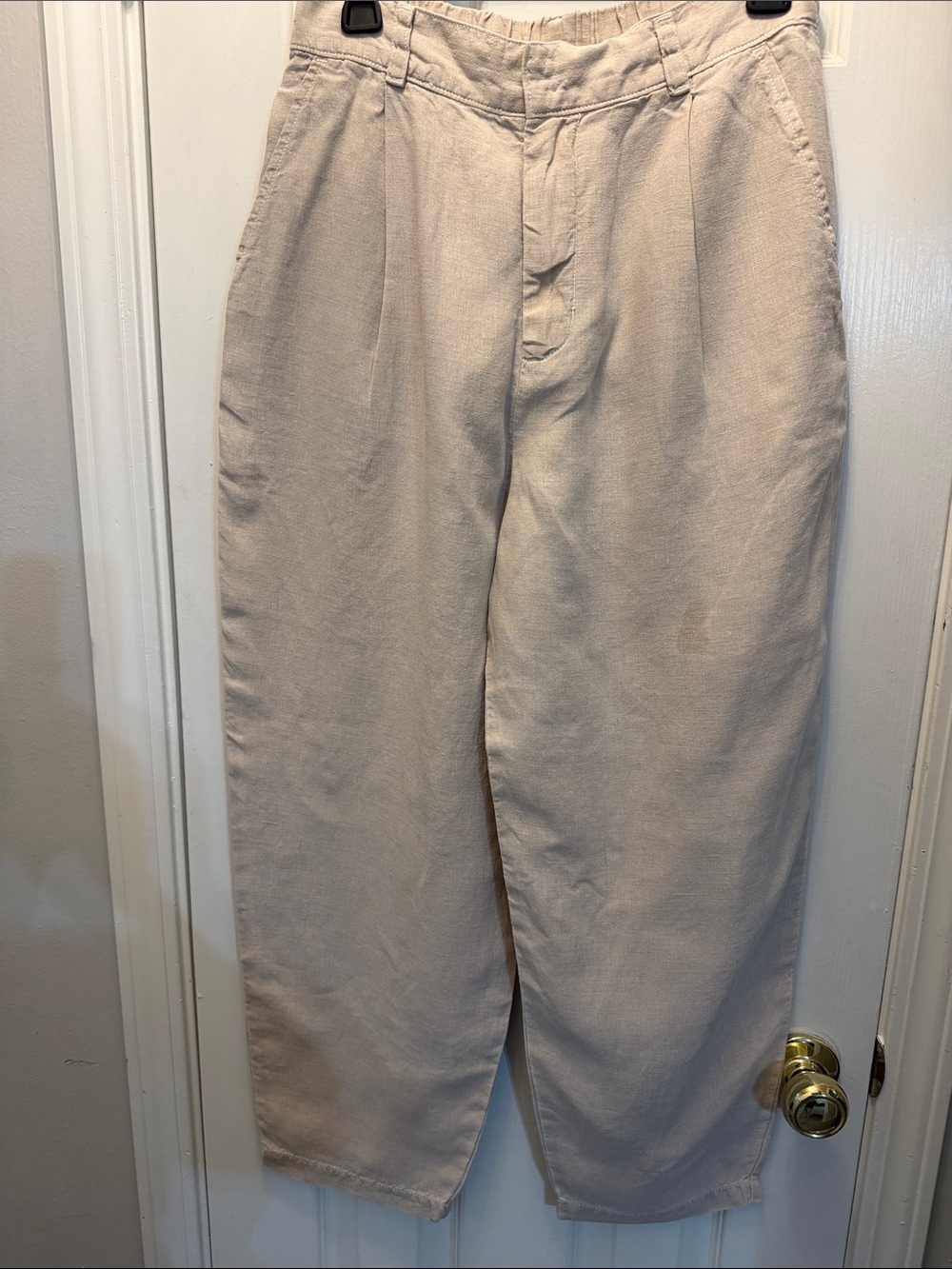 cloth & stone Beige Pleated Chino Pants